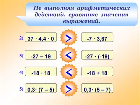 Примеры суммирования отрицательных чисел