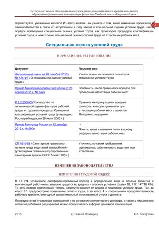 Процедура изменения класса