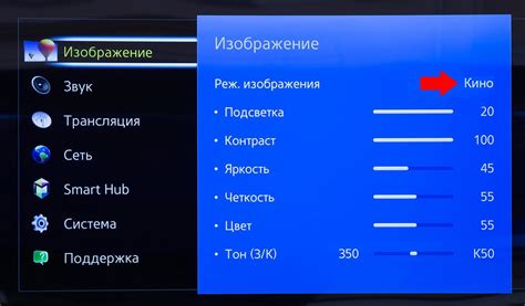 Процесс выбора входного источника и оптимальные настройки изображения и звука