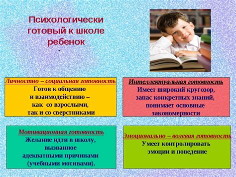 Психологическая готовность ребенка