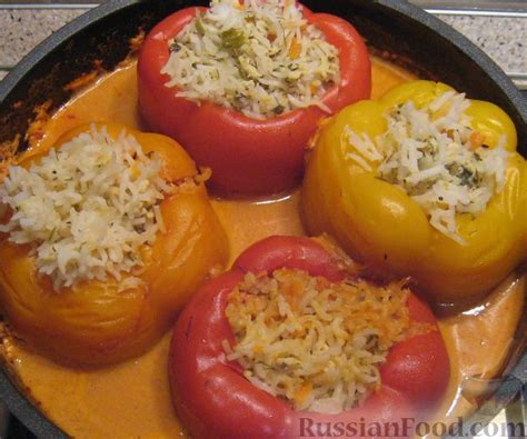 Пятое блюдо: фаршированные перцы с овощами
