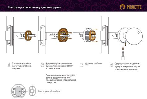 Работа механизма дверной ручки