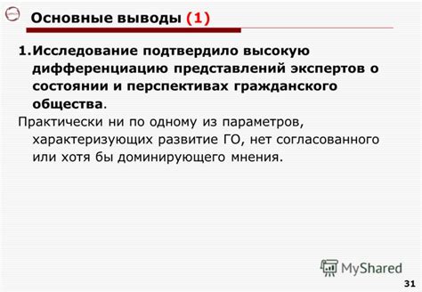 Развитие гражданского общества: значение адекватных представлений