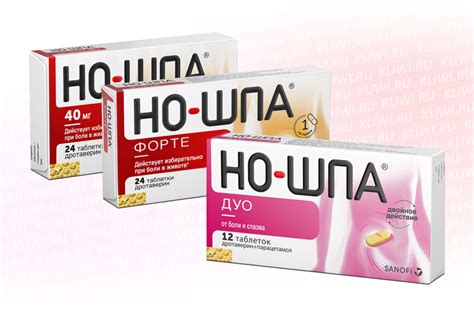 Различия между "Но-шпа форте" и "Но-шпа"