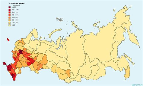 Распределение по полу в разных регионах