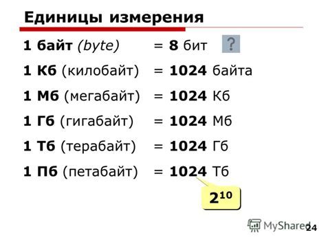 Расчет количества бит в килобайте