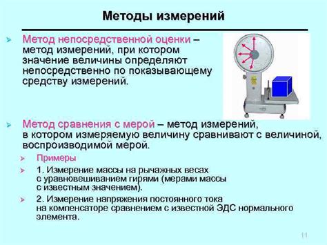 Рекомендации по выбору метода измерения