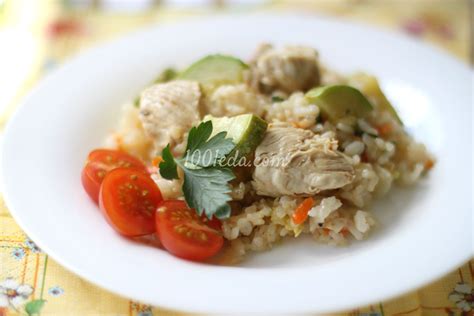 Рецепт гарнира с гречкой, овощами и сочной куриной грудкой в мультиварке