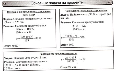 Решение задач с использованием процентов и долей