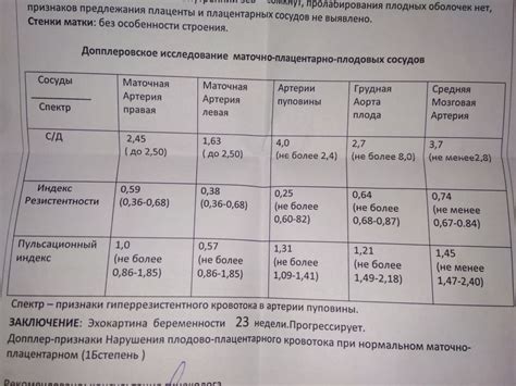 Симптомы нарушения плодово-плацентарного кровотока 1б степени
