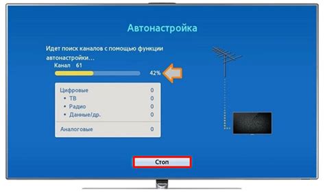 Сканирование доступных каналов телевизора Веко