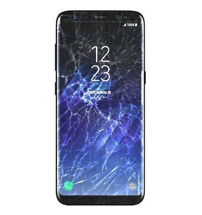Снятие поврежденного экрана Samsung S8