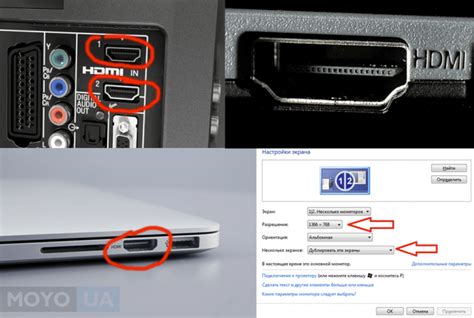 Соединение телевизора с ноутбуком через HDMI-кабель