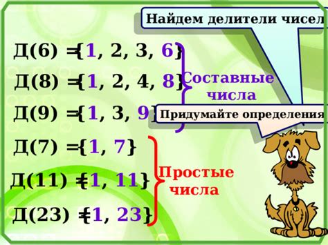 Составные делители числа 63