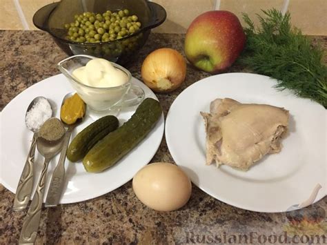Сочетание мяса и зеленого горошка
