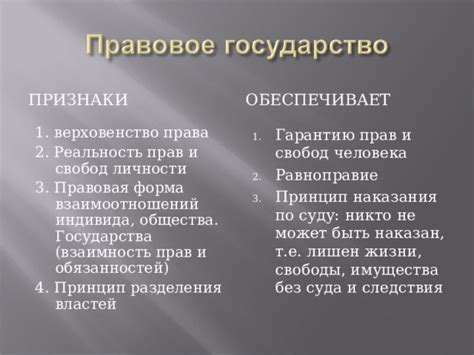 Специфика разделения прав и обязанностей