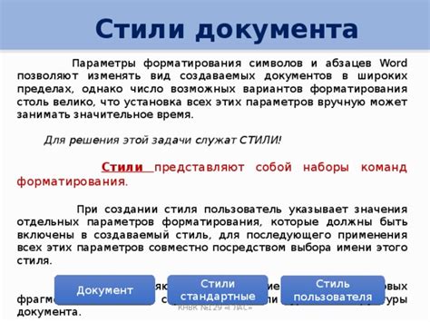 Стандартные значения и применения