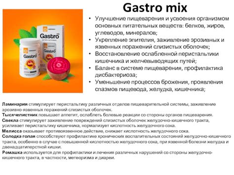 Улучшение пищеварения и усвоения питательных веществ