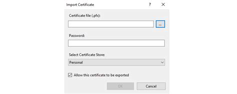 Установка сертификата на сервере