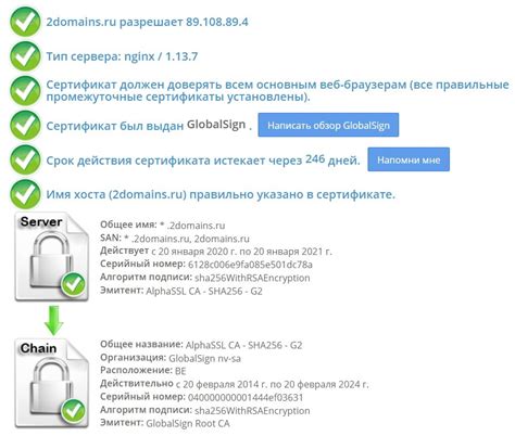 Установка SSL-сертификата на сервере и проверка работоспособности