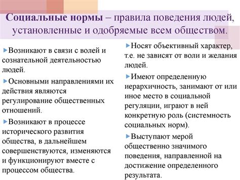 Установленные нормы и правила