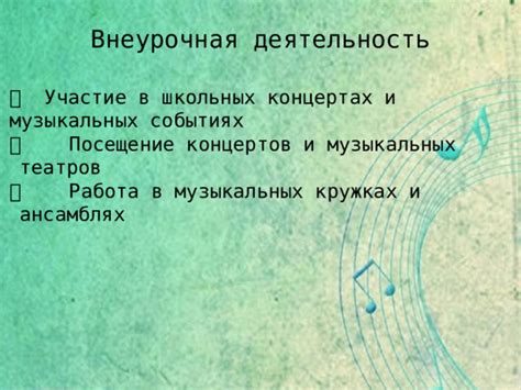 Участие в музыкальных событиях