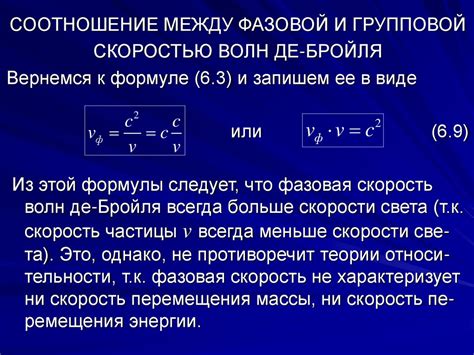 Фазовая скорость и групповая скорость пакета: отличия и значения