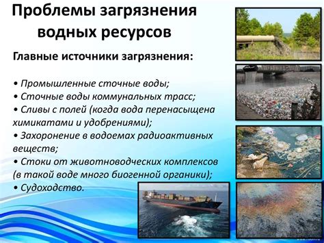 Факторы загрязнения водоемов