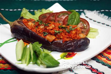 Фаршированные баклажаны с оливковым маслом
