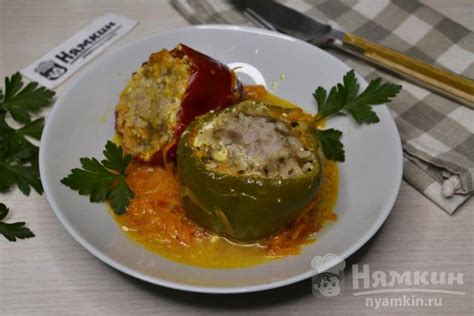 Фаршированные болгарские перцы с мясным фаршем