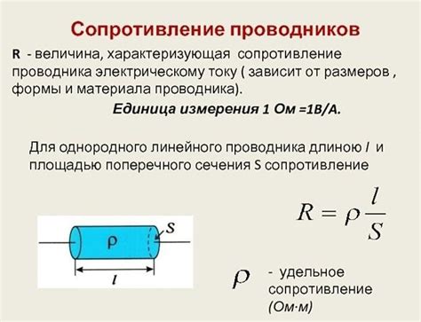 Физическая величина сопротивления проводника