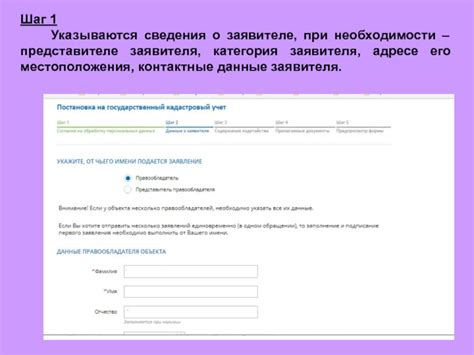 Шаг 1: Определение категории заявителя