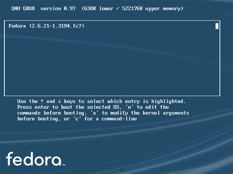 Шаг 2: Загрузка Fedora и Grub