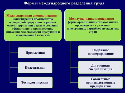 Экономические примеры разделения труда