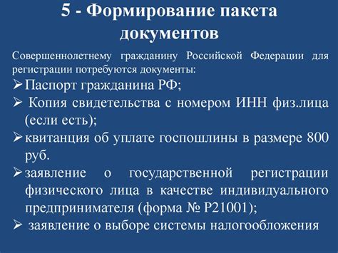 Этапы процесса регистрации патента для индивидуального предпринимателя