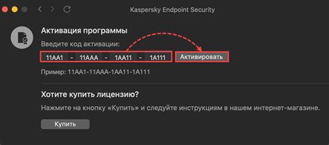  Ввод кода активации 