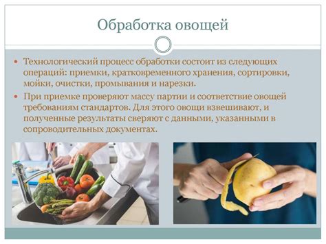  Выбор и подготовка продуктов
