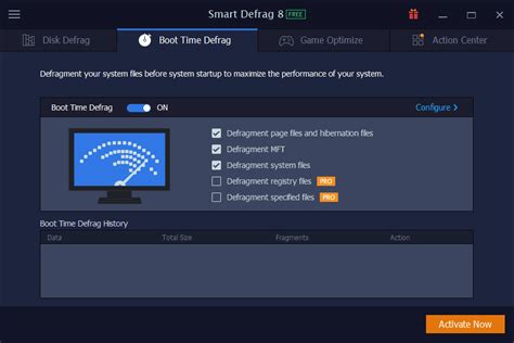 Smart defrag boot time exe: оптимизация загрузки системы