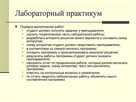  Краткое описание задания 